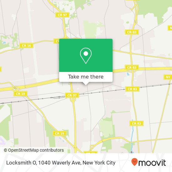 Mapa de Locksmith O, 1040 Waverly Ave