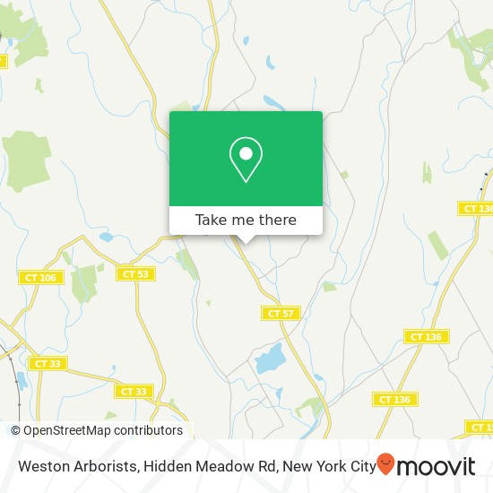 Weston Arborists, Hidden Meadow Rd map
