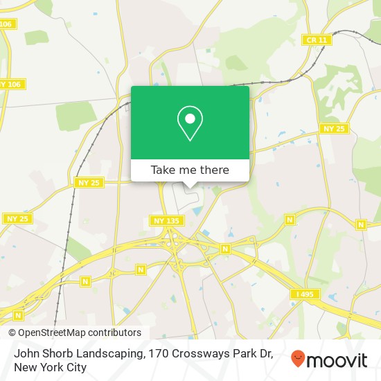 John Shorb Landscaping, 170 Crossways Park Dr map