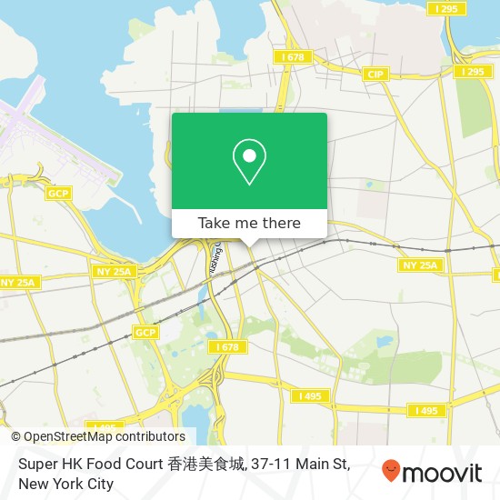 Mapa de Super HK Food Court 香港美食城, 37-11 Main St
