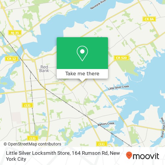 Mapa de Little Silver Locksmith Store, 164 Rumson Rd