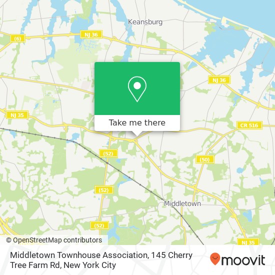 Middletown Townhouse Association, 145 Cherry Tree Farm Rd map