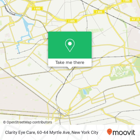 Mapa de Clarity Eye Care, 60-44 Myrtle Ave