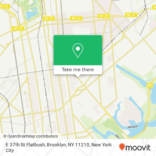 E 37th St Flatbush, Brooklyn, NY 11210 map