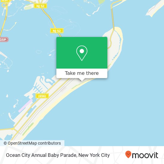 Ocean City Annual Baby Parade map