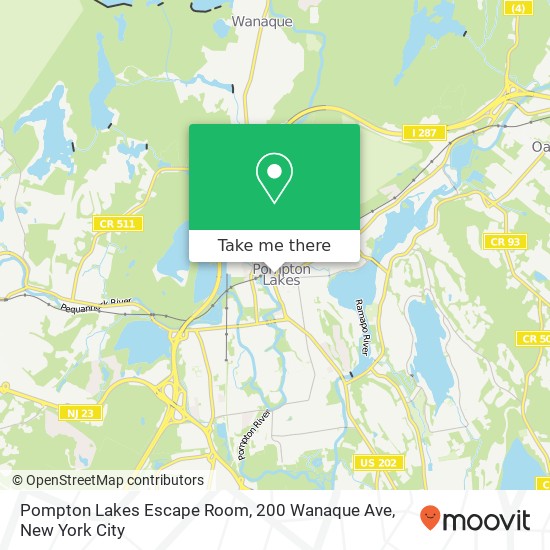 Pompton Lakes Escape Room, 200 Wanaque Ave map