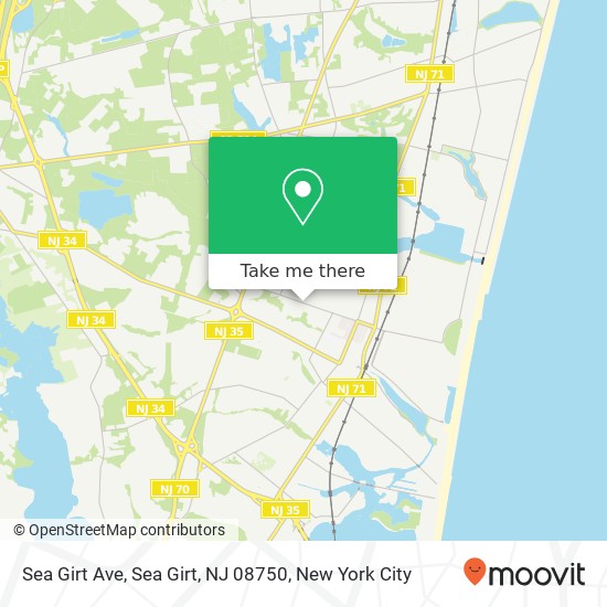 Mapa de Sea Girt Ave, Sea Girt, NJ 08750