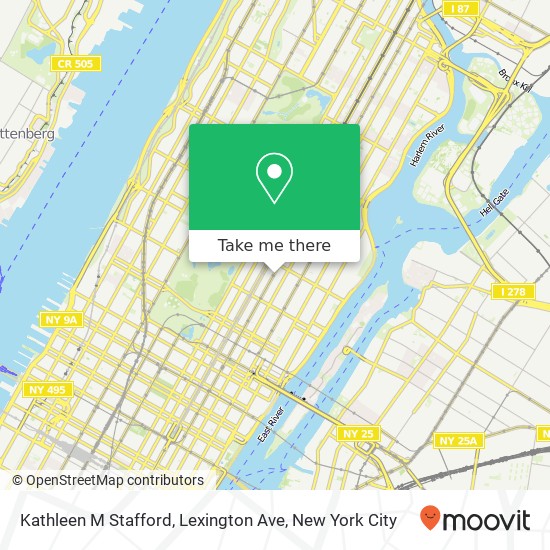 Mapa de Kathleen M Stafford, Lexington Ave