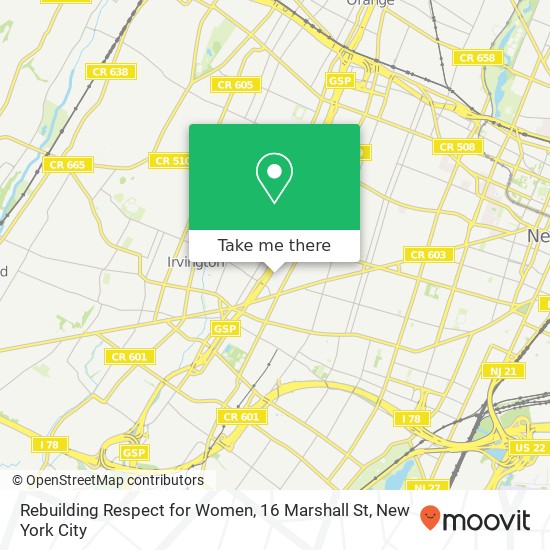 Mapa de Rebuilding Respect for Women, 16 Marshall St