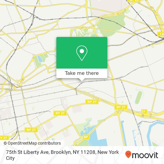 75th St Liberty Ave, Brooklyn, NY 11208 map