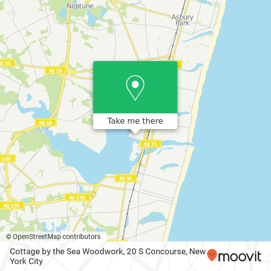 Mapa de Cottage by the Sea Woodwork, 20 S Concourse