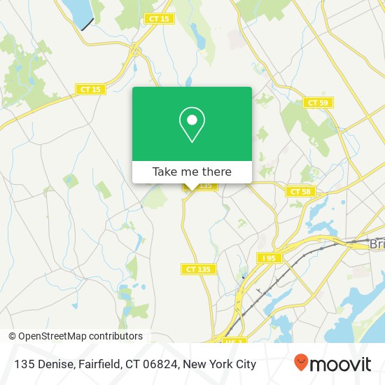 Mapa de 135 Denise, Fairfield, CT 06824