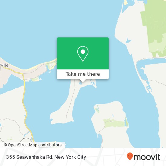 Mapa de 355 Seawanhaka Rd, Oyster Bay, NY 11771