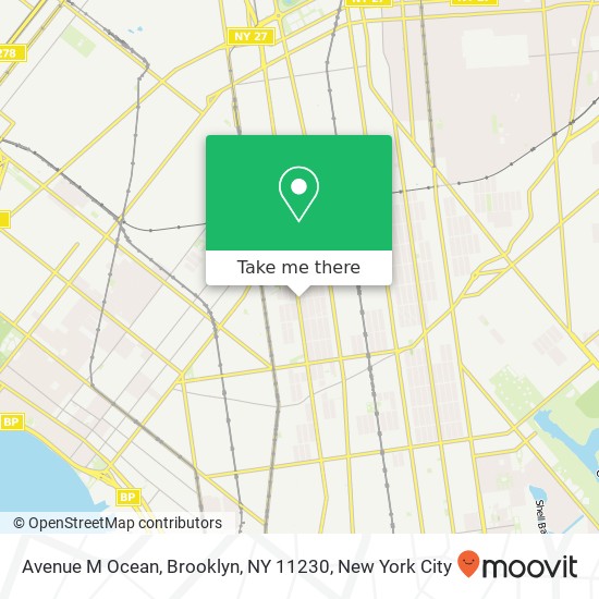 Mapa de Avenue M Ocean, Brooklyn, NY 11230