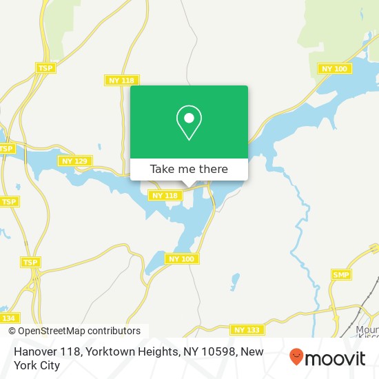 Mapa de Hanover 118, Yorktown Heights, NY 10598
