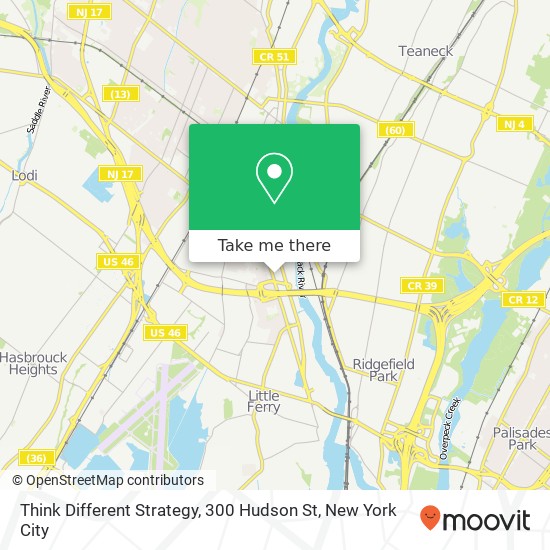 Mapa de Think Different Strategy, 300 Hudson St