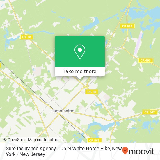 Sure Insurance Agency, 105 N White Horse Pike map