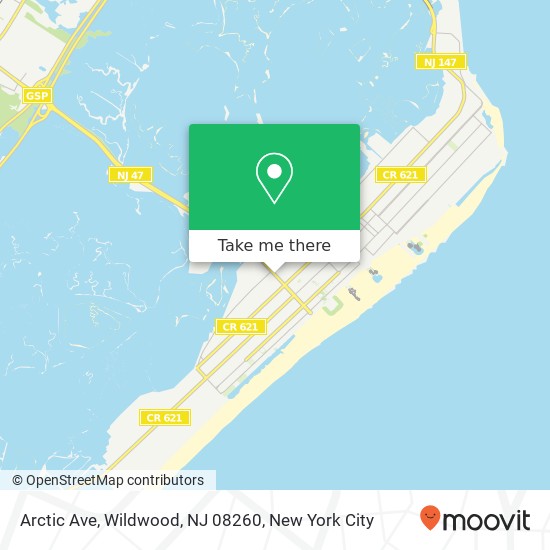 Mapa de Arctic Ave, Wildwood, NJ 08260