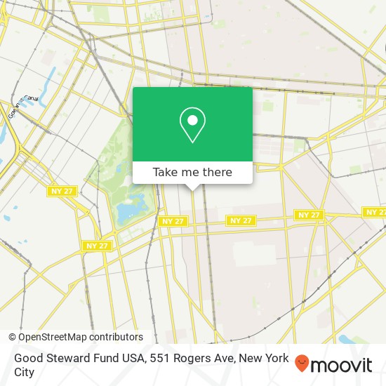 Mapa de Good Steward Fund USA, 551 Rogers Ave