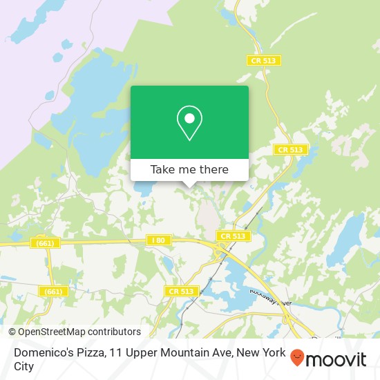 Domenico's Pizza, 11 Upper Mountain Ave map