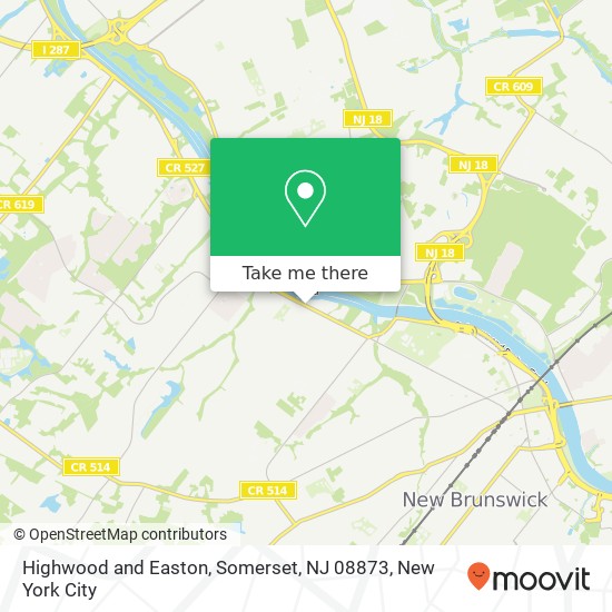 Mapa de Highwood and Easton, Somerset, NJ 08873