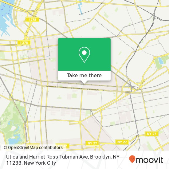 Utica and Harriet Ross Tubman Ave, Brooklyn, NY 11233 map