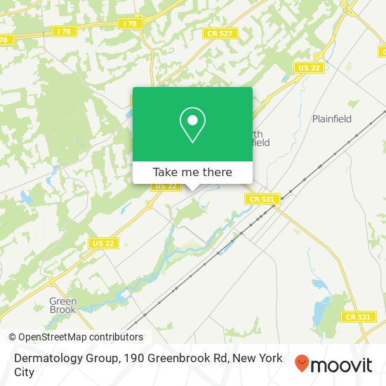 Mapa de Dermatology Group, 190 Greenbrook Rd