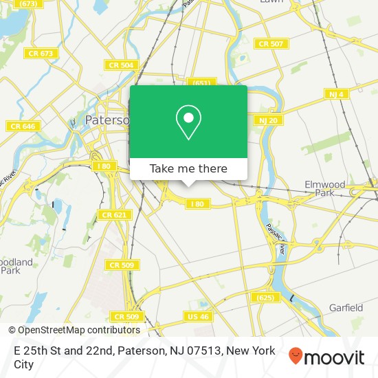 E 25th St and 22nd, Paterson, NJ 07513 map