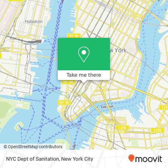 Mapa de NYC Dept of Sanitation