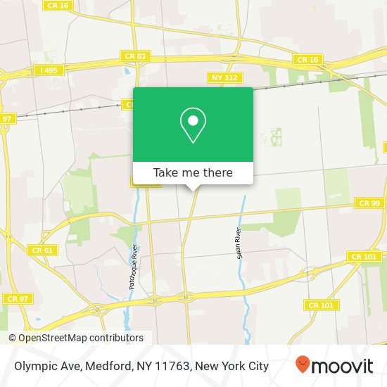 Mapa de Olympic Ave, Medford, NY 11763