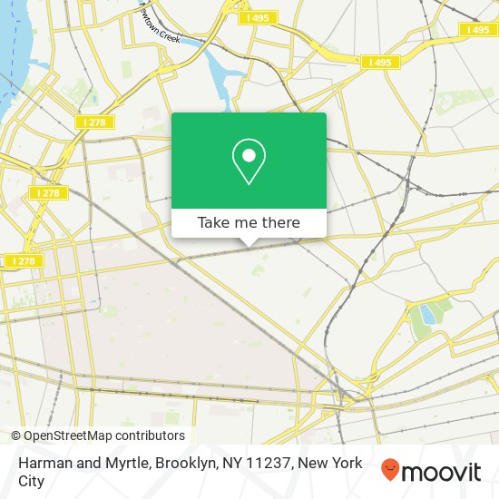 Mapa de Harman and Myrtle, Brooklyn, NY 11237
