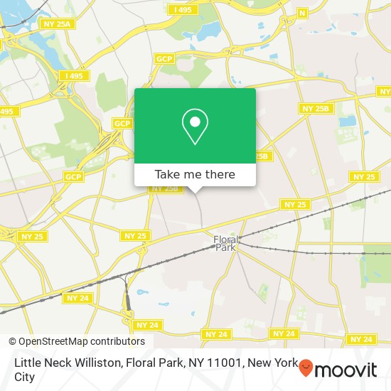 Mapa de Little Neck Williston, Floral Park, NY 11001