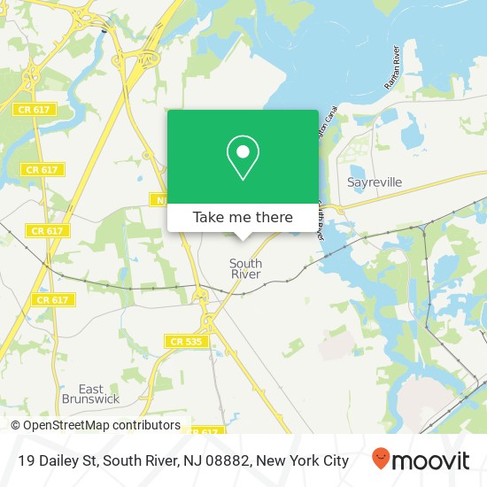 Mapa de 19 Dailey St, South River, NJ 08882