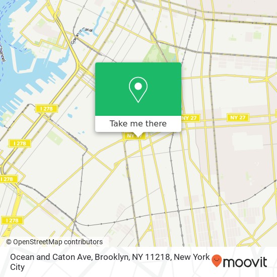 Mapa de Ocean and Caton Ave, Brooklyn, NY 11218