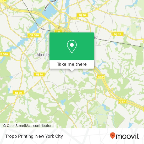 Tropp Printing map