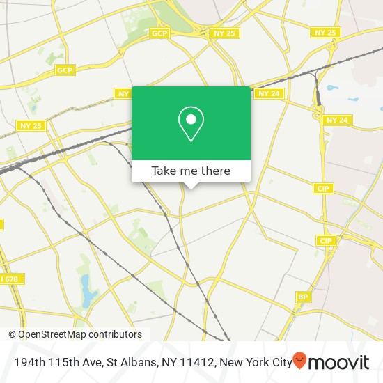 Mapa de 194th 115th Ave, St Albans, NY 11412