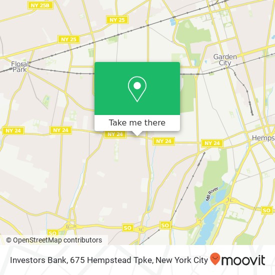 Mapa de Investors Bank, 675 Hempstead Tpke