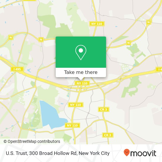 U.S. Trust, 300 Broad Hollow Rd map