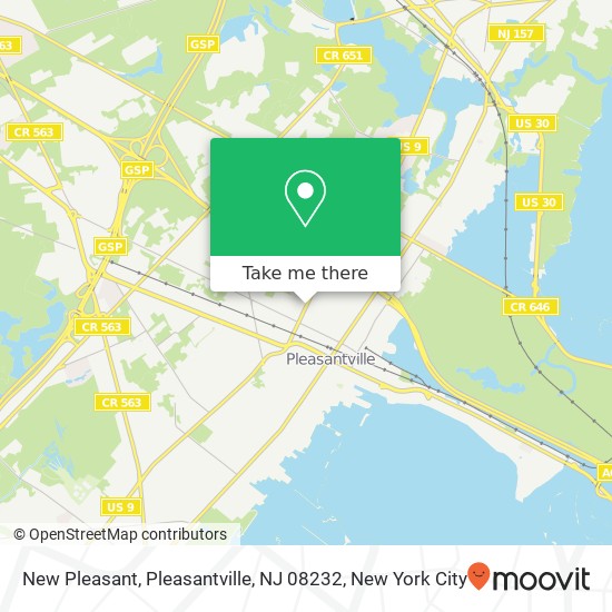 Mapa de New Pleasant, Pleasantville, NJ 08232
