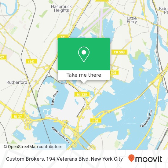 Custom Brokers, 194 Veterans Blvd map