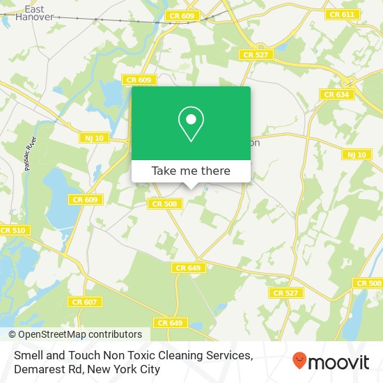 Smell and Touch Non Toxic Cleaning Services, Demarest Rd map