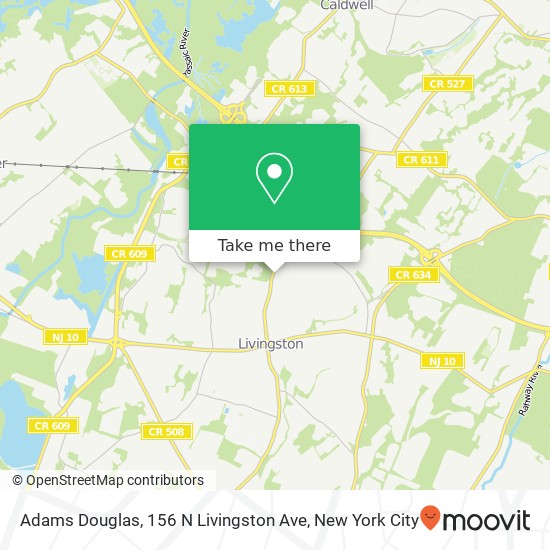 Mapa de Adams Douglas, 156 N Livingston Ave