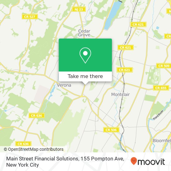 Mapa de Main Street Financial Solutions, 155 Pompton Ave