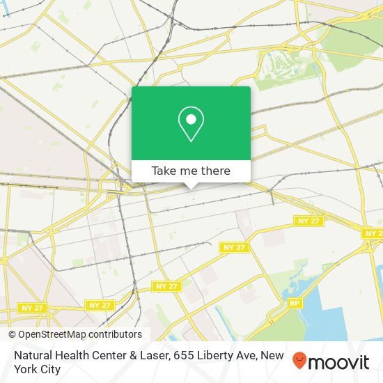 Mapa de Natural Health Center & Laser, 655 Liberty Ave