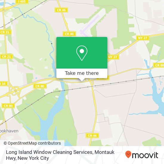 Long Island Window Cleaning Services, Montauk Hwy map