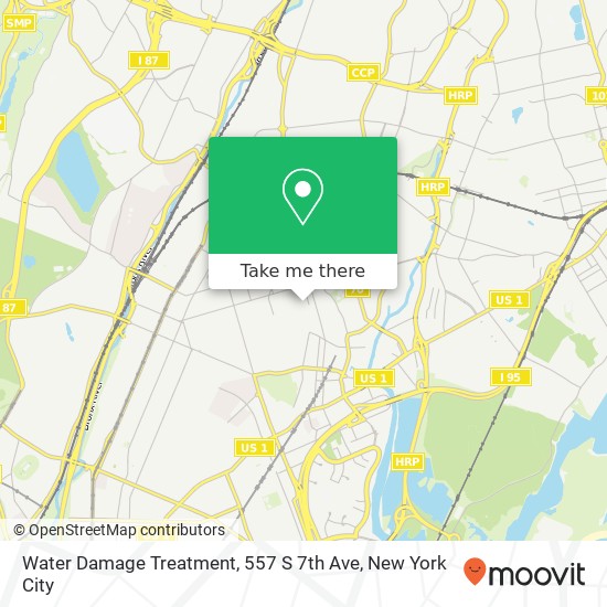 Mapa de Water Damage Treatment, 557 S 7th Ave