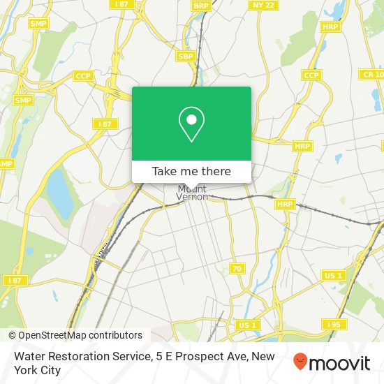 Mapa de Water Restoration Service, 5 E Prospect Ave