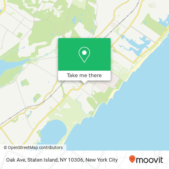 Mapa de Oak Ave, Staten Island, NY 10306