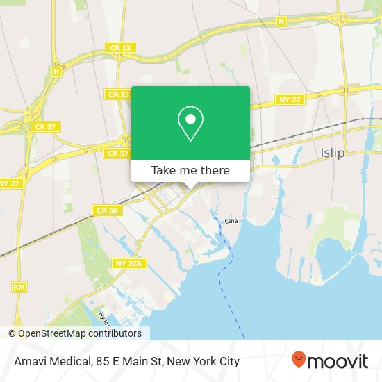 Amavi Medical, 85 E Main St map