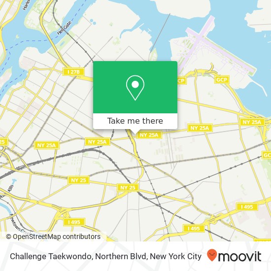 Challenge Taekwondo, Northern Blvd map